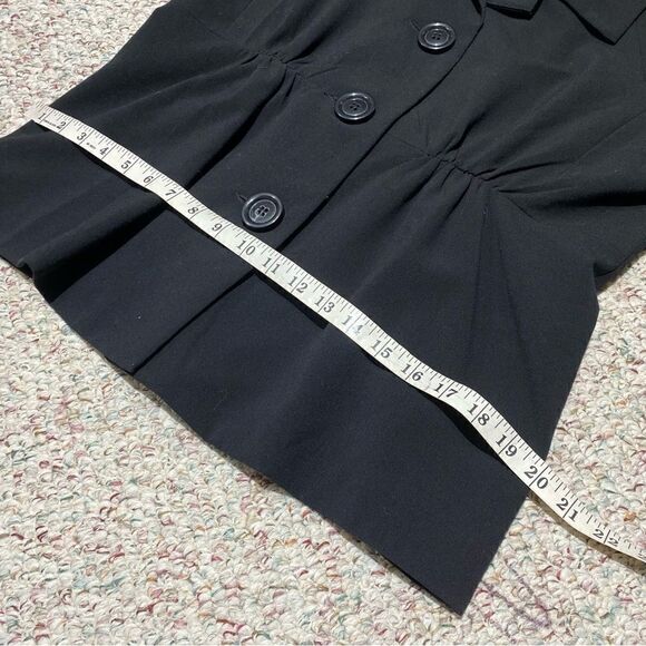 WD.NY Black Coquette Peplum Cropped Jacket Women Size 12 - Picture 5 of 6